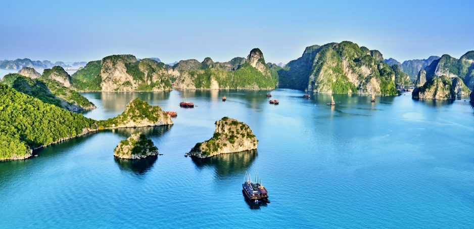 Vietnam Ha Long Bay aerial